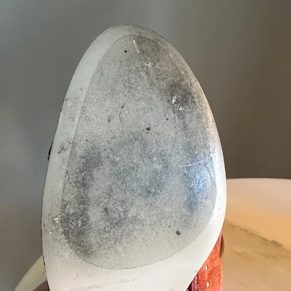 Anthropologie Velvet Ankle Boots in Copper/ Rust with Gold Detail : size 6.5 - Picture 10 of 11